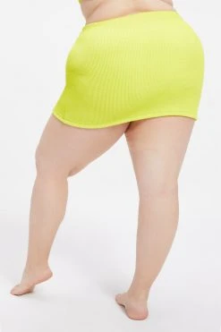 GOOD AMERICAN Cover Ups ALWAYS FITS MINI SKIRT | ELECTRIC YELLOW001