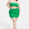 GOOD AMERICAN ALWAYS FITS MINI SKIRT | SUMMER GREEN002