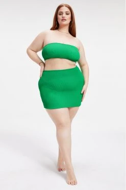 GOOD AMERICAN ALWAYS FITS MINI SKIRT | SUMMER GREEN002
