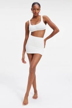 Outlet ๐งจ GOOD AMERICAN Cover Ups ALWAYS FITS MINI ๐ SKIRT | IVORY001 โจ 16 GOOD AMERICAN Cover Ups ALWAYS FITS MINI SKIRT | IVORY001