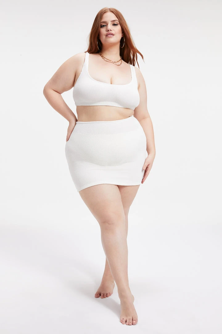 Outlet ๐งจ GOOD AMERICAN Cover Ups ALWAYS FITS MINI ๐ SKIRT | IVORY001 โจ 5 GOOD AMERICAN Cover Ups ALWAYS FITS MINI SKIRT | IVORY001