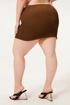 GA-SALE ALWAYS FITS MINI SKIRT | MOCHA001 Cover Ups