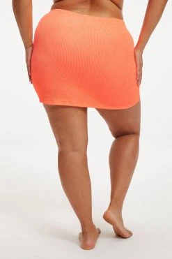GOOD AMERICAN ALWAYS FITS MINI SKIRT | ORANGE CREAM001