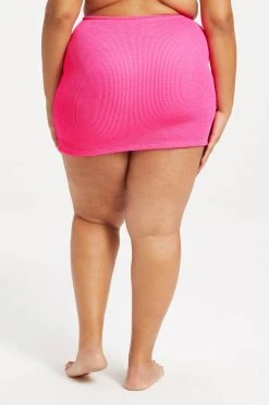 GA-SALE Cover Ups ALWAYS FITS MINI SKIRT | HOT PINK002