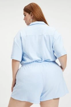 GOOD AMERICAN TERRY ROMPER | ICED BLUE002 Cover Ups