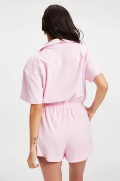 GA-SALE Cover Ups TERRY ROMPER | ICED PINK001