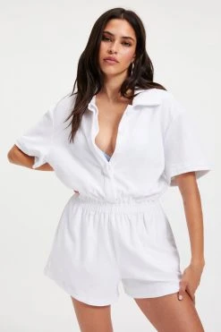 GA-SALE TERRY ROMPER | WHITE001