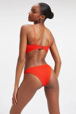 GOOD AMERICAN ALWAYS FITS TWISTED TOP | BRIGHT POPPY 002 Bikini Tops