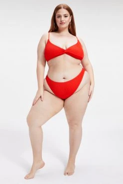 GOOD AMERICAN ALWAYS FITS TWISTED TOP | BRIGHT POPPY 002 Bikini Tops