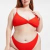 GOOD AMERICAN ALWAYS FITS TWISTED TOP | BRIGHT POPPY 002 Bikini Tops