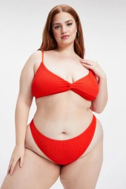 GOOD AMERICAN ALWAYS FITS TWISTED TOP | BRIGHT POPPY 002 Bikini Tops