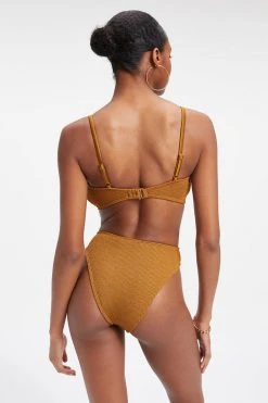 GOOD AMERICAN ALWAYS FITS TWISTED TOP | BRONZE BROWN001