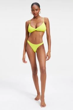 GOOD AMERICAN ALWAYS FITS TWISTED TOP | ELECTRIC YELLOW001 Bikini Tops