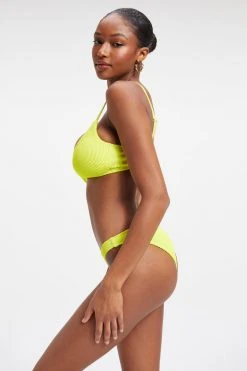 GOOD AMERICAN ALWAYS FITS TWISTED TOP | ELECTRIC YELLOW001 Bikini Tops