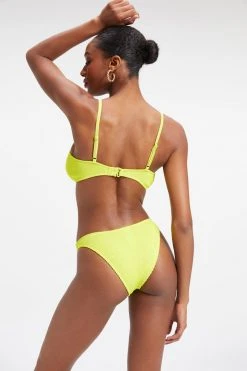 GOOD AMERICAN ALWAYS FITS TWISTED TOP | ELECTRIC YELLOW001 Bikini Tops