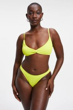 GOOD AMERICAN ALWAYS FITS TWISTED TOP | ELECTRIC YELLOW001 Bikini Tops