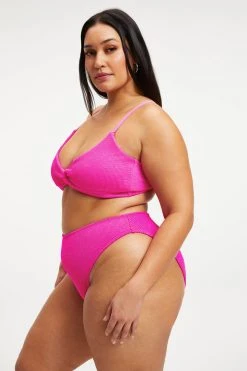 GOOD AMERICAN ALWAYS FITS TWISTED TOP | HAWAIIAN PINK001 Bikini Tops