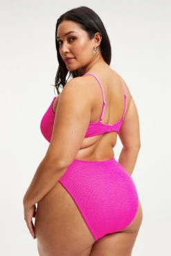 GOOD AMERICAN ALWAYS FITS TWISTED TOP | HAWAIIAN PINK001 Bikini Tops
