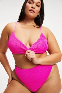 GOOD AMERICAN ALWAYS FITS TWISTED TOP | HAWAIIAN PINK001 Bikini Tops