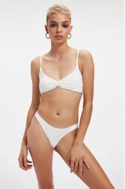 GOOD AMERICAN Bikini Tops ALWAYS FITS TWISTED TOP | IVORY001