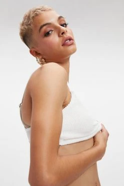 GOOD AMERICAN Bikini Tops ALWAYS FITS TWISTED TOP | IVORY001