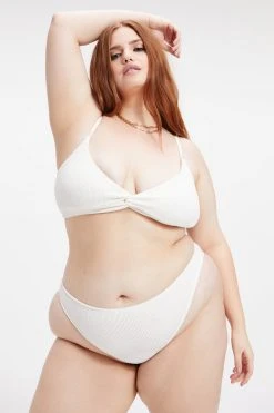 GOOD AMERICAN Bikini Tops ALWAYS FITS TWISTED TOP | IVORY001