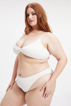 GOOD AMERICAN Bikini Tops ALWAYS FITS TWISTED TOP | IVORY001
