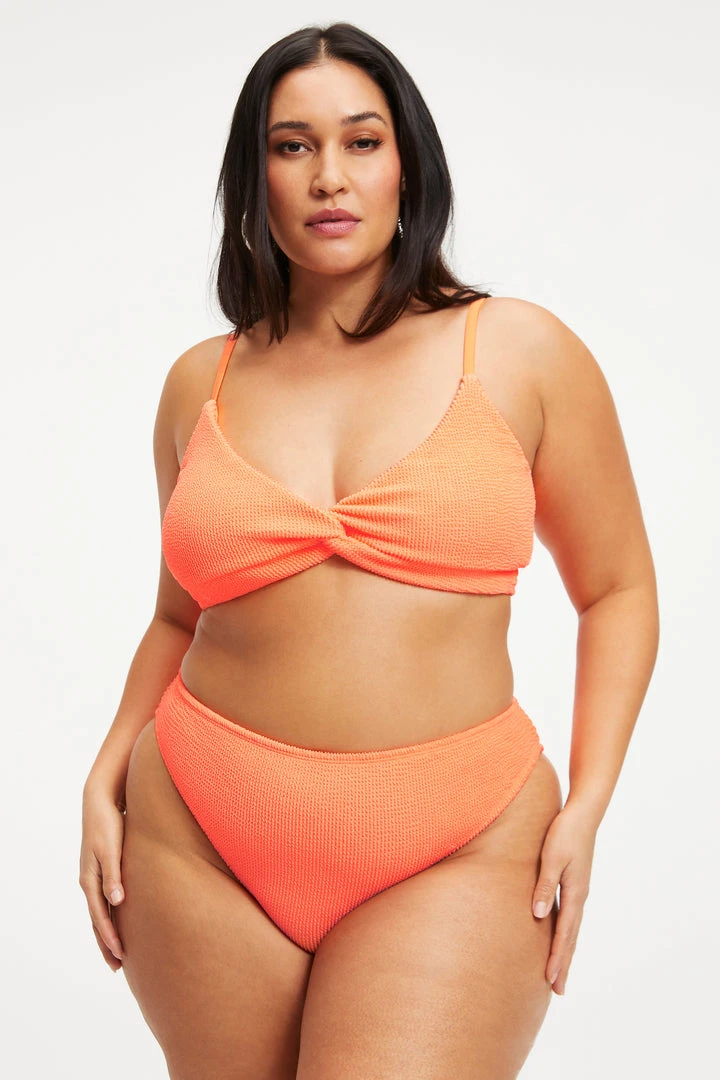 Best Pirce 🔔 GOOD AMERICAN ALWAYS FITS TWISTED TOP | ORANGE CREAM001 Bikini Tops 🔥 3 GOOD AMERICAN ALWAYS FITS TWISTED TOP | ORANGE CREAM001 Bikini Tops