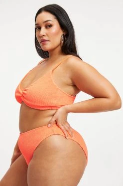 Best Pirce 🔔 GOOD AMERICAN ALWAYS FITS TWISTED TOP | ORANGE CREAM001 Bikini Tops 🔥 16 GOOD AMERICAN ALWAYS FITS TWISTED TOP | ORANGE CREAM001 Bikini Tops