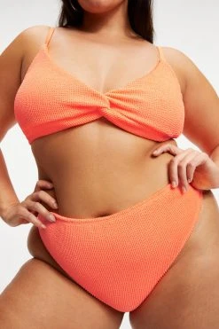 GOOD AMERICAN ALWAYS FITS TWISTED TOP | ORANGE CREAM001 Bikini Tops