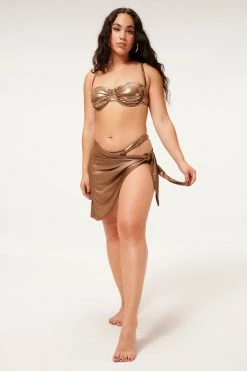 GA-SALE FOIL LEG DAZE SARONG | MOCHA FOIL002 Cover Ups