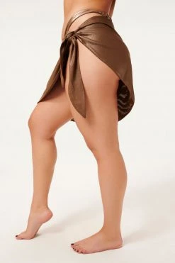 GA-SALE FOIL LEG DAZE SARONG | MOCHA FOIL002 Cover Ups