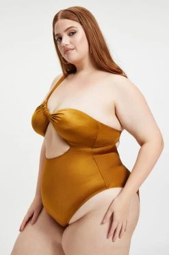 GOOD AMERICAN BALI ONE-PIECE | BRONZE BROWN001