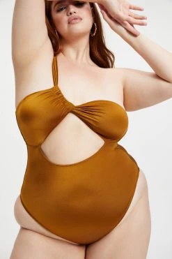 GOOD AMERICAN BALI ONE-PIECE | BRONZE BROWN001