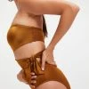GOOD AMERICAN One-Pieces SIDE TIE ONE-PEICE | BRONZE BROWN001