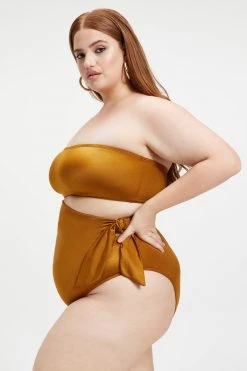 GOOD AMERICAN One-Pieces SIDE TIE ONE-PEICE | BRONZE BROWN001