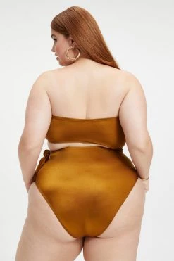 GOOD AMERICAN One-Pieces SIDE TIE ONE-PEICE | BRONZE BROWN001