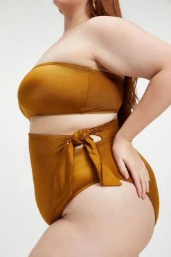 GOOD AMERICAN One-Pieces SIDE TIE ONE-PEICE | BRONZE BROWN001