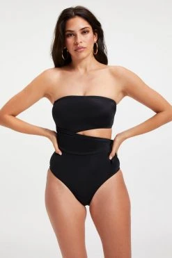 GOOD AMERICAN One-Pieces SIDE TIE ONE-PEICE | BLACK001