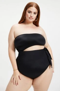 GOOD AMERICAN One-Pieces SIDE TIE ONE-PEICE | BLACK001