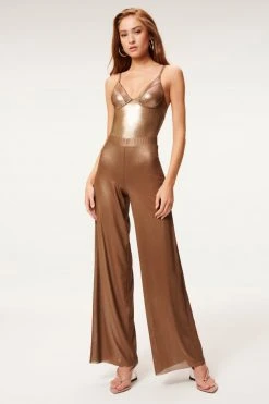GA-SALE METALLIC SHOWOFF ONE-PIECE | MOCHA FOIL002