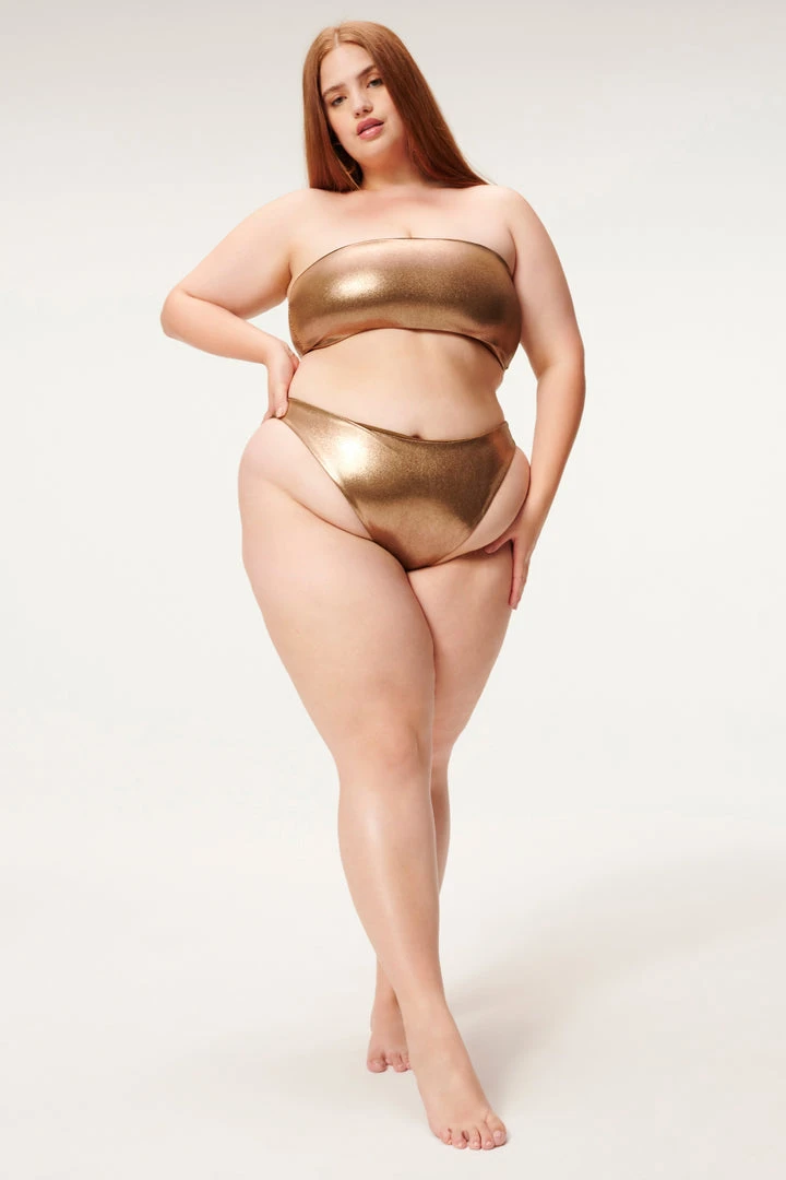 Flash Sale ⭐ GA-SALE METALLIC BETTER ✨ BIKINI BOTTOM | MOCHA FOIL002 🎉 15 GA-SALE METALLIC BETTER BIKINI BOTTOM | MOCHA FOIL002