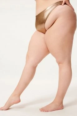 Flash Sale ⭐ GA-SALE METALLIC BETTER ✨ BIKINI BOTTOM | MOCHA FOIL002 🎉 36 GA-SALE METALLIC BETTER BIKINI BOTTOM | MOCHA FOIL002