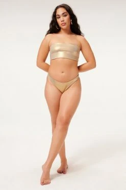 GA-SALE Bikini Bottoms METALLIC BETTER BIKINI BOTTOM | MINK FOIL002