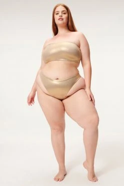 GA-SALE Bikini Bottoms METALLIC BETTER BIKINI BOTTOM | MINK FOIL002