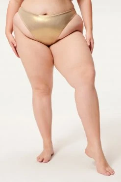 GA-SALE Bikini Bottoms METALLIC BETTER BIKINI BOTTOM | MINK FOIL002