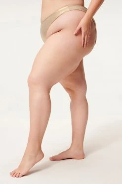 GA-SALE Bikini Bottoms METALLIC BETTER BIKINI BOTTOM | MINK FOIL002