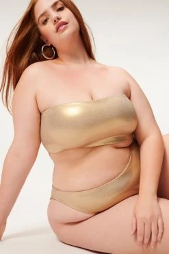 GA-SALE Bikini Bottoms METALLIC BETTER BIKINI BOTTOM | MINK FOIL002