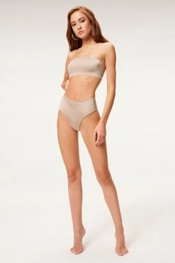 GA-SALE METALLIC GOOD WAIST BOTTOM | MINK FOIL002