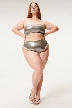 GA-SALE METALLIC GOOD WAIST BOTTOM | STORMY FOIL001